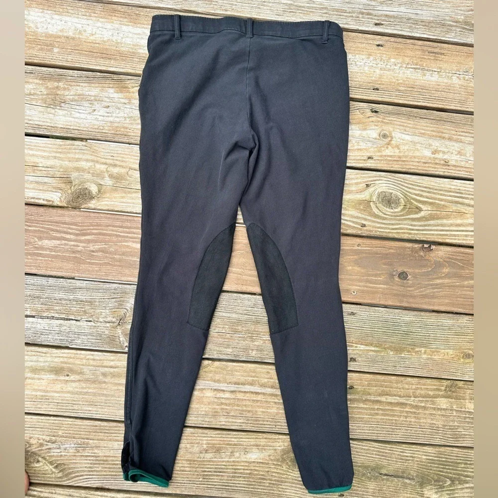 Devon Aire Black Breeches Riding Pants Women's Size LXL Knee Patch - Picture 5 of 5
